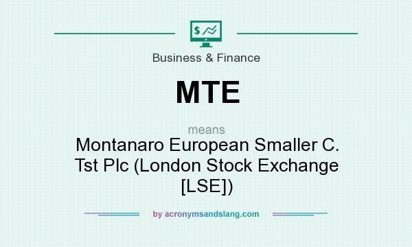 What does MTE mean? It stands for Montanaro European Smaller C. Tst Plc (London Stock Exchange [LSE])