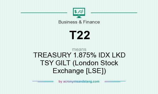 What does T22 mean? It stands for TREASURY 1.875% IDX LKD TSY GILT (London Stock Exchange [LSE])