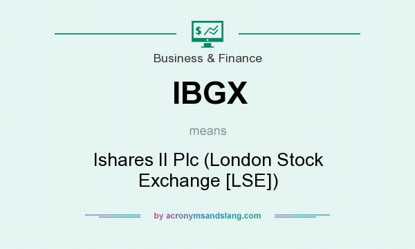 What does IBGX mean? It stands for Ishares II Plc (London Stock Exchange [LSE])