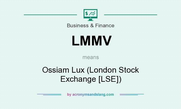What does LMMV mean? It stands for Ossiam Lux (London Stock Exchange [LSE])