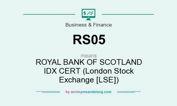 What does RS05 mean? It stands for ROYAL BANK OF SCOTLAND IDX CERT (London Stock Exchange [LSE])