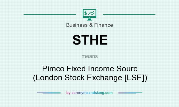 What does STHE mean? It stands for Pimco Fixed Income Sourc (London Stock Exchange [LSE])