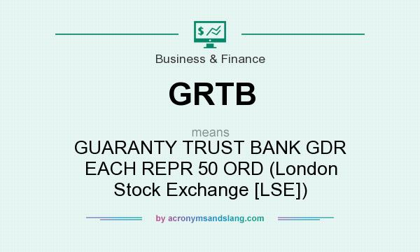 What does GRTB mean? It stands for GUARANTY TRUST BANK GDR EACH REPR 50 ORD (London Stock Exchange [LSE])