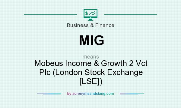 What does MIG mean? It stands for Mobeus Income & Growth 2 Vct Plc (London Stock Exchange [LSE])