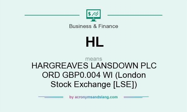What does HL mean? It stands for HARGREAVES LANSDOWN PLC ORD GBP0.004 WI (London Stock Exchange [LSE])