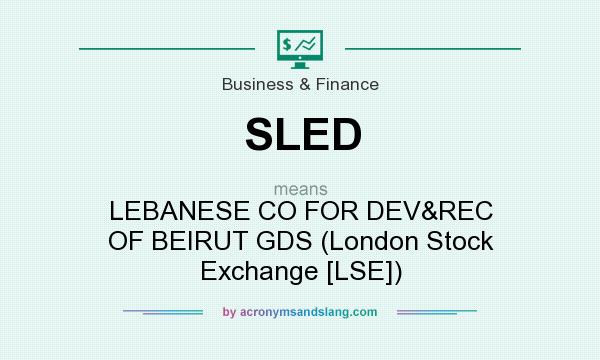What does SLED mean? It stands for LEBANESE CO FOR DEV&REC OF BEIRUT GDS (London Stock Exchange [LSE])