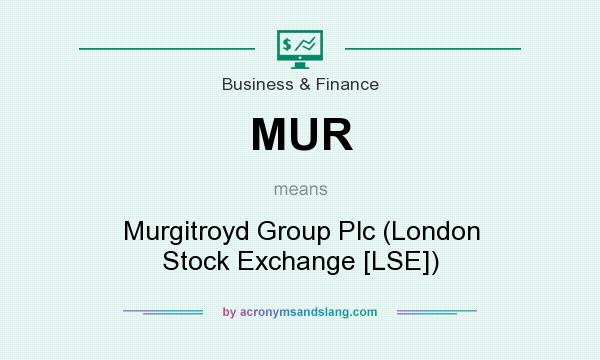 What does MUR mean? It stands for Murgitroyd Group Plc (London Stock Exchange [LSE])