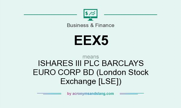 What does EEX5 mean? It stands for ISHARES III PLC BARCLAYS EURO CORP BD (London Stock Exchange [LSE])