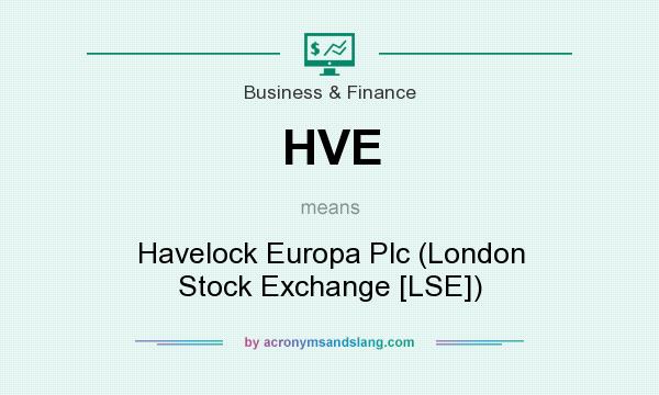 What does HVE mean? It stands for Havelock Europa Plc (London Stock Exchange [LSE])