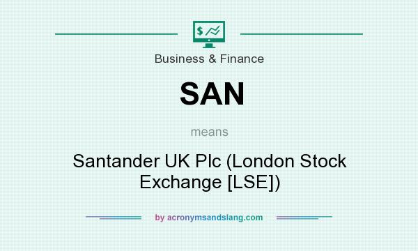 What does SAN mean? It stands for Santander UK Plc (London Stock Exchange [LSE])