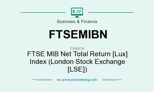 What does FTSEMIBN mean? It stands for FTSE MIB Net Total Return [Lux] Index (London Stock Exchange [LSE])
