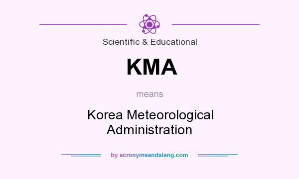 What does KMA mean? It stands for Korea Meteorological Administration