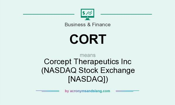 What does CORT mean? It stands for Corcept Therapeutics Inc (NASDAQ Stock Exchange [NASDAQ])