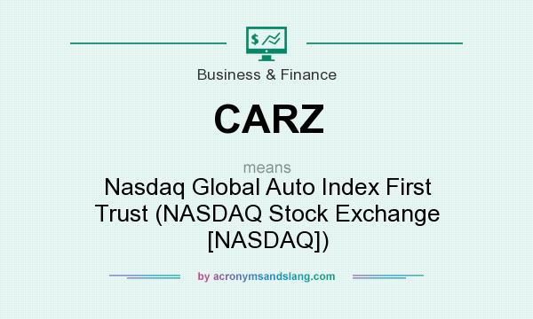 What does CARZ mean? It stands for Nasdaq Global Auto Index First Trust (NASDAQ Stock Exchange [NASDAQ])