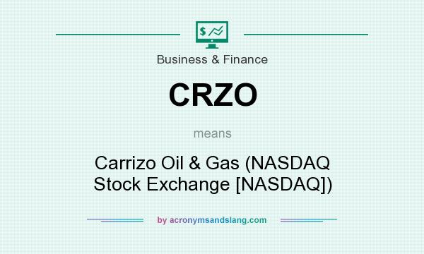 What does CRZO mean? It stands for Carrizo Oil & Gas (NASDAQ Stock Exchange [NASDAQ])