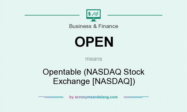 What does OPEN mean? It stands for Opentable (NASDAQ Stock Exchange [NASDAQ])