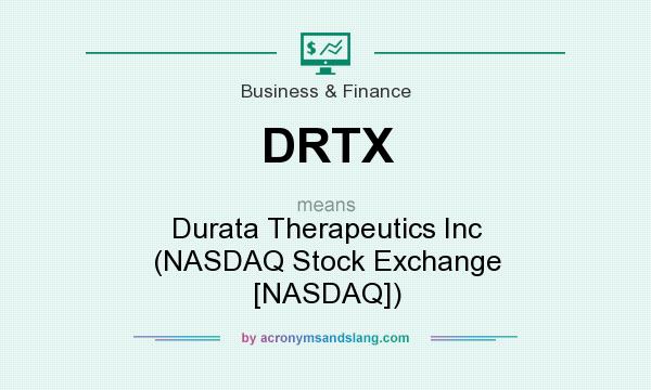 What does DRTX mean? It stands for Durata Therapeutics Inc (NASDAQ Stock Exchange [NASDAQ])