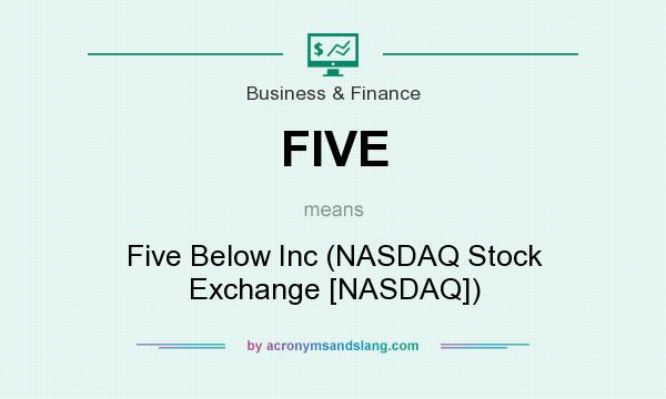 What does FIVE mean? It stands for Five Below Inc (NASDAQ Stock Exchange [NASDAQ])