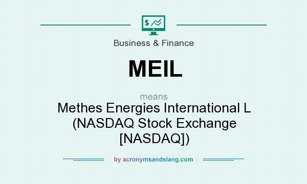 What does MEIL mean? It stands for Methes Energies International L (NASDAQ Stock Exchange [NASDAQ])