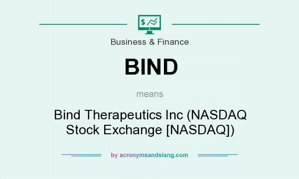 What does BIND mean? It stands for Bind Therapeutics Inc (NASDAQ Stock Exchange [NASDAQ])