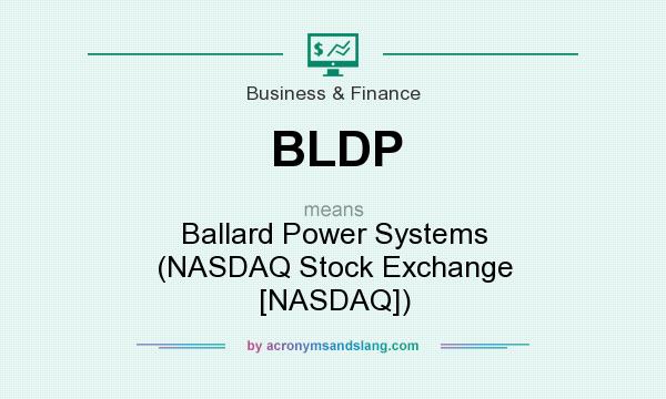 What does BLDP mean? It stands for Ballard Power Systems (NASDAQ Stock Exchange [NASDAQ])