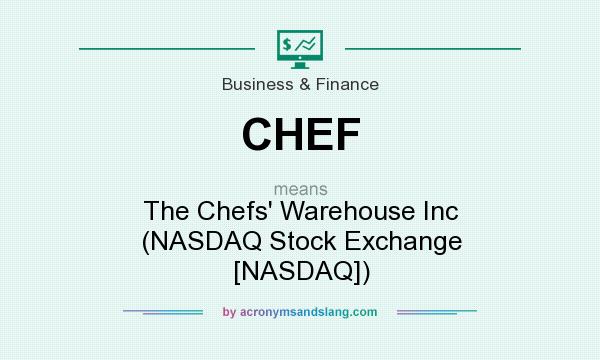 What does CHEF mean? It stands for The Chefs` Warehouse Inc (NASDAQ Stock Exchange [NASDAQ])