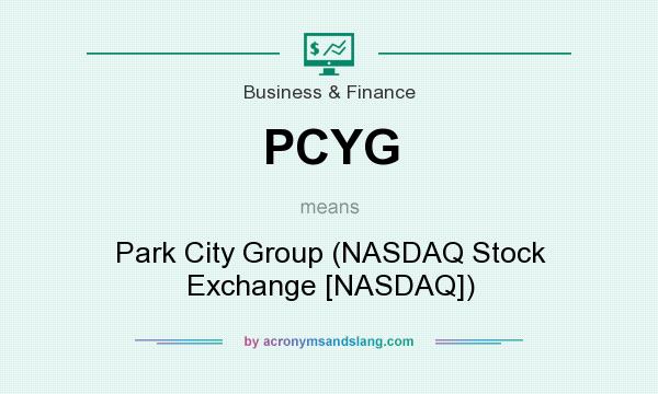 What does PCYG mean? It stands for Park City Group (NASDAQ Stock Exchange [NASDAQ])