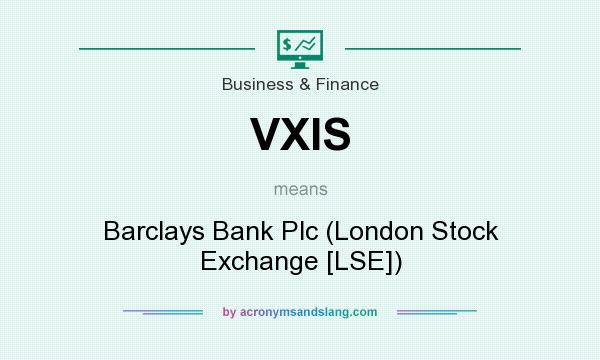 What does VXIS mean? It stands for Barclays Bank Plc (London Stock Exchange [LSE])