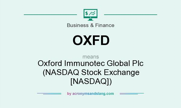 What does OXFD mean? It stands for Oxford Immunotec Global Plc (NASDAQ Stock Exchange [NASDAQ])