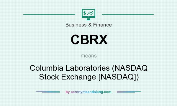 What does CBRX mean? It stands for Columbia Laboratories (NASDAQ Stock Exchange [NASDAQ])