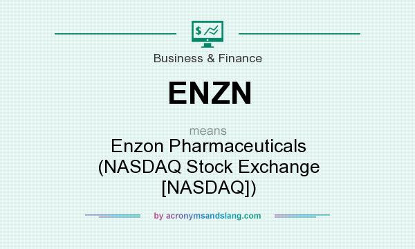 What does ENZN mean? It stands for Enzon Pharmaceuticals (NASDAQ Stock Exchange [NASDAQ])