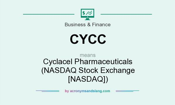 What does CYCC mean? It stands for Cyclacel Pharmaceuticals (NASDAQ Stock Exchange [NASDAQ])