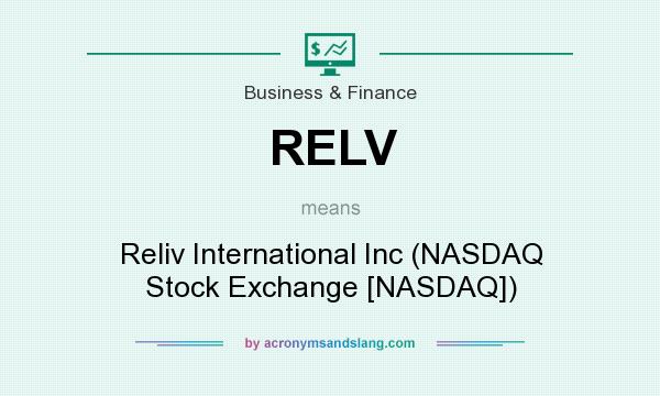 What does RELV mean? It stands for Reliv International Inc (NASDAQ Stock Exchange [NASDAQ])