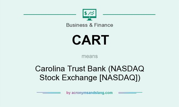 What does CART mean? It stands for Carolina Trust Bank (NASDAQ Stock Exchange [NASDAQ])
