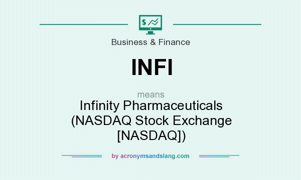 What does INFI mean? It stands for Infinity Pharmaceuticals (NASDAQ Stock Exchange [NASDAQ])