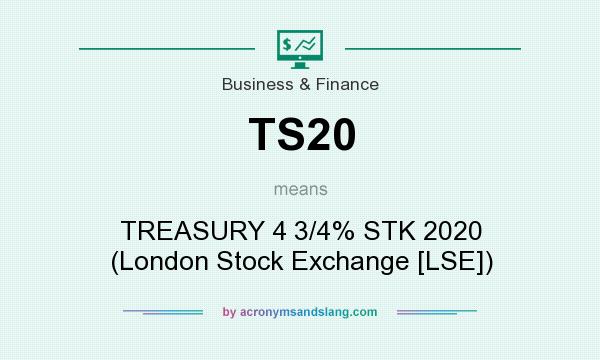 What does TS20 mean? It stands for TREASURY 4 3/4% STK 2020 (London Stock Exchange [LSE])