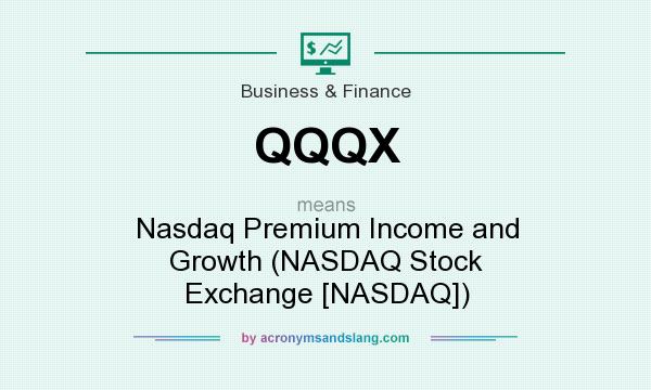 What does QQQX mean? It stands for Nasdaq Premium Income and Growth (NASDAQ Stock Exchange [NASDAQ])