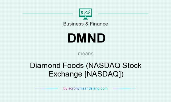 What does DMND mean? It stands for Diamond Foods (NASDAQ Stock Exchange [NASDAQ])