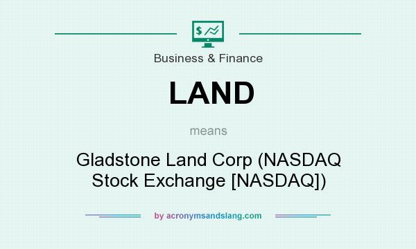 What does LAND mean? It stands for Gladstone Land Corp (NASDAQ Stock Exchange [NASDAQ])