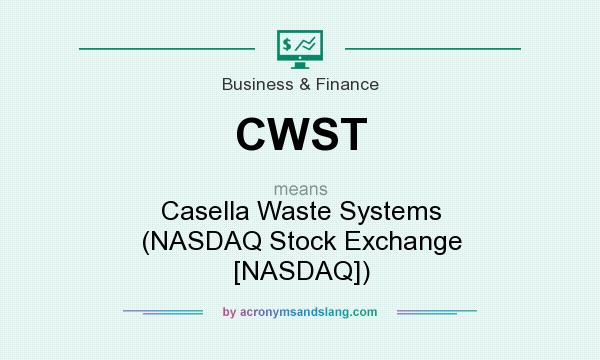 What does CWST mean? It stands for Casella Waste Systems (NASDAQ Stock Exchange [NASDAQ])