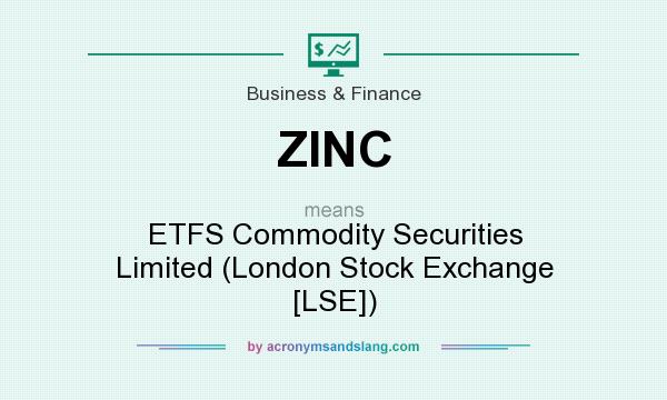 What does ZINC mean? It stands for ETFS Commodity Securities Limited (London Stock Exchange [LSE])