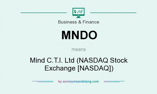 What does MNDO mean? It stands for Mind C.T.I. Ltd (NASDAQ Stock Exchange [NASDAQ])