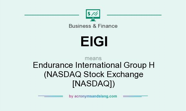 What does EIGI mean? It stands for Endurance International Group H (NASDAQ Stock Exchange [NASDAQ])
