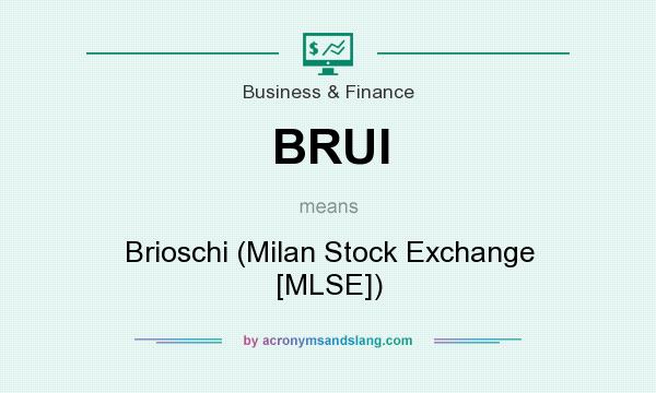 What does BRUI mean? It stands for Brioschi (Milan Stock Exchange [MLSE])