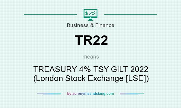 What does TR22 mean? It stands for TREASURY 4% TSY GILT 2022 (London Stock Exchange [LSE])