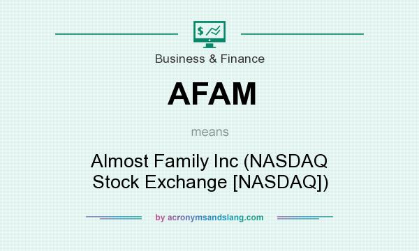 What does AFAM mean? It stands for Almost Family Inc (NASDAQ Stock Exchange [NASDAQ])