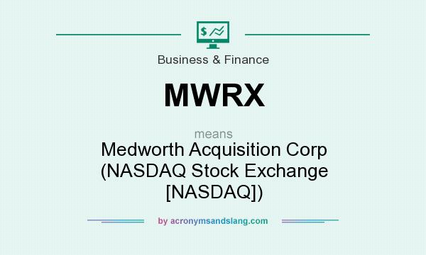 What does MWRX mean? It stands for Medworth Acquisition Corp (NASDAQ Stock Exchange [NASDAQ])