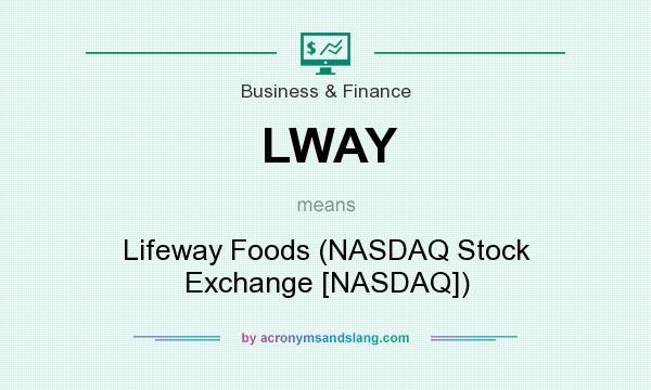 What does LWAY mean? It stands for Lifeway Foods (NASDAQ Stock Exchange [NASDAQ])