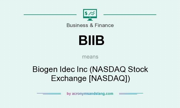 What does BIIB mean? It stands for Biogen Idec Inc (NASDAQ Stock Exchange [NASDAQ])