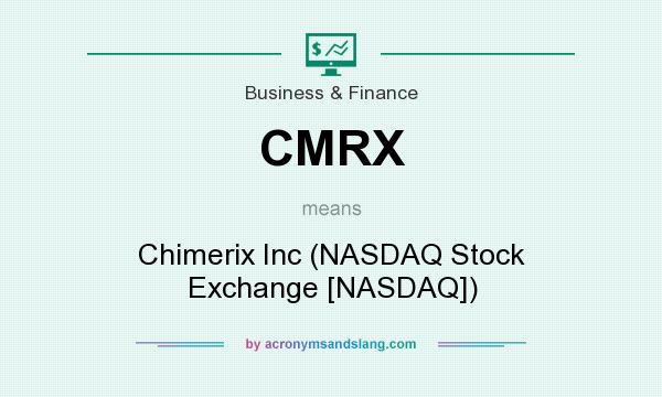 What does CMRX mean? It stands for Chimerix Inc (NASDAQ Stock Exchange [NASDAQ])